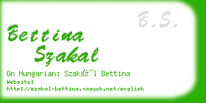 bettina szakal business card